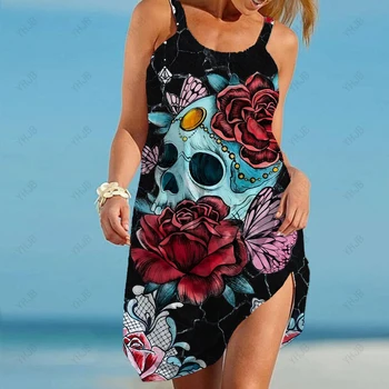 Сезон: весна-лето, женское сексуальное пляжное длинное платье Макси без рукавов, Винтажная одежда, Праздничное платье большого размера