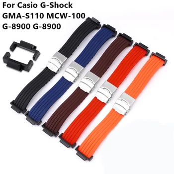 Силиконовый ремешок Подходит для аксессуаров Casio G-Shock MCW-100 DW-5600 GW-M5610 серии GA2100, Сменный Фланец, 16-мм Ремешок для часов