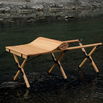 Складной Деревянный стол из цельного дерева, портативный Складной Стол для пикника из цельного дерева, стол для яичных рулетов, стол для кемпинга, стол для барбекю, стол для рыбалки