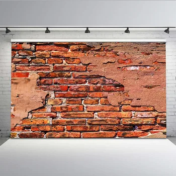 Стена из красного кирпича, фон для фотосъемки, Винтажные обои, фон для фотографов, Фото Y-490