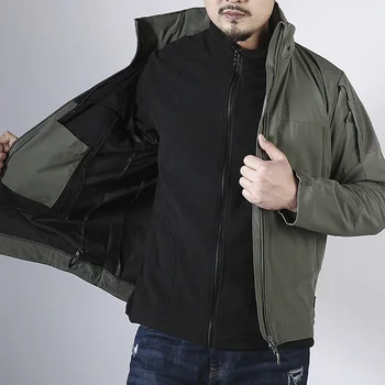 Тактическая флисовая куртка, мужская флисовая куртка, верхняя верхняя штормовка, осенне-зимняя толстая толстовка