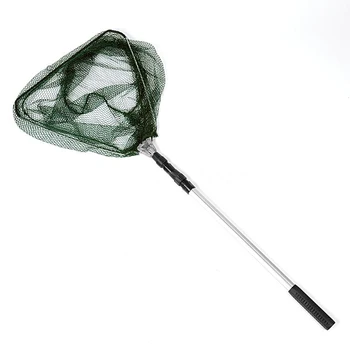 Треугольная телескопическая складная рыболовная сачок 3-секционная выдвижная ручка