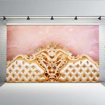 Фон для фотосъемки изголовья кровати MOCSICKA7x5, Розовая стена, фон для фотосъемки детского душа для студии Booth Studio S-1382
