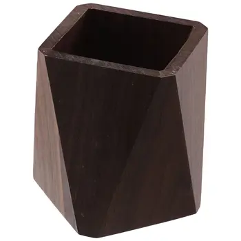 Черный Деревянный пенал из орехового дерева, деревянный многофункциональный органайзер для спальни, стаканчик для карандашей, офис