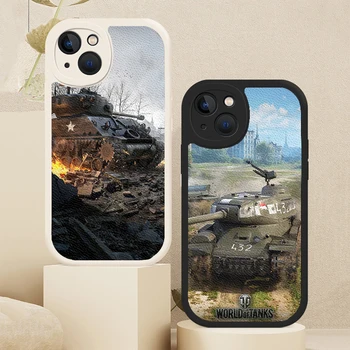 Чехол для телефона World Of Tanks для iPhone 13 12 11 14 Pro Max Mini 7 8 Plus X XS XR из овечьей кожи