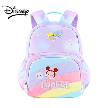 Школьная сумка Disney для ученицы детского сада 3-6-летней девочки, Милый детский рюкзак, легкий дошкольный Модный Микки Маус