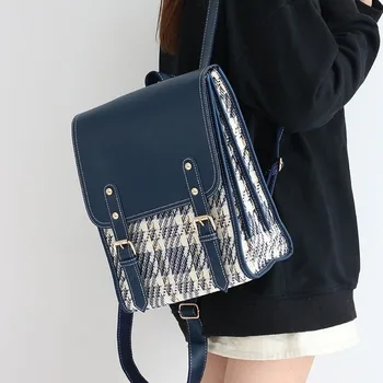 Школьная сумка для студентов японского колледжа из искусственной кожи, винтажный ноутбук, модный рюкзак для поездок на работу, женская униформа, мини-рюкзаки, дорожные сумки
